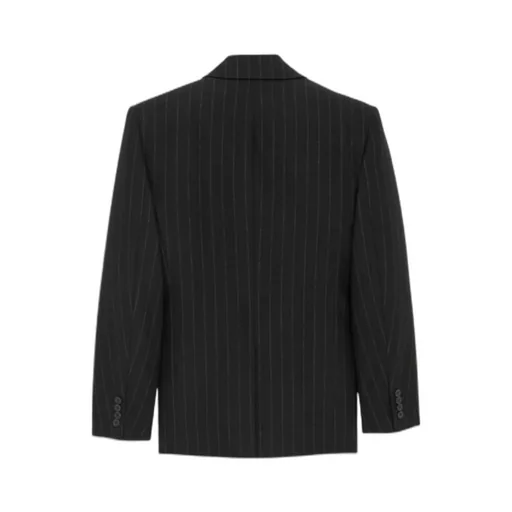 Saint Laurent Oversized Striped Double-Breasted Jacket