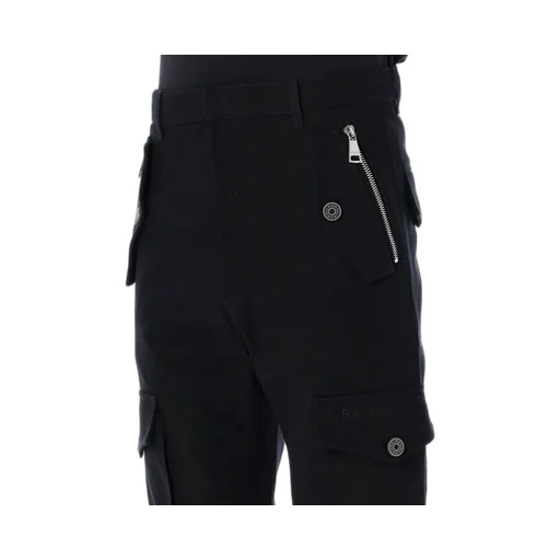Balmain Mid Rise Tapered Cargo Trousers