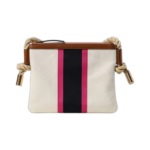 Striped Canvas Crossbody Bag