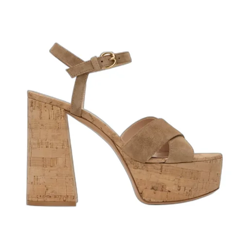 Bebe Cross-Strap High-Heeled Sandals