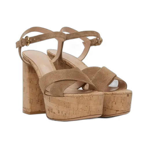 Bebe Cross-Strap High-Heeled Sandals