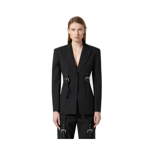 Blumarine Buckle-Detailed Long Sleeved Blazer