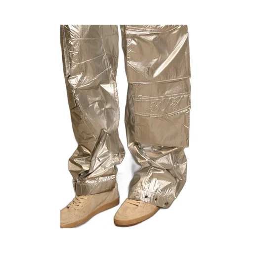 Cargo Pants In Silver Technical Fabric