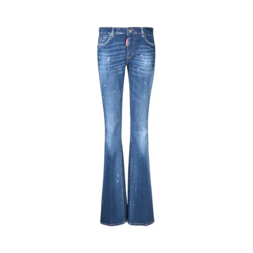 Dsquared2 Straight-Leg Paint Splatter Distressed Jeans