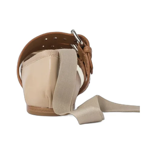 Nappa And Calf Leather Ballerinas