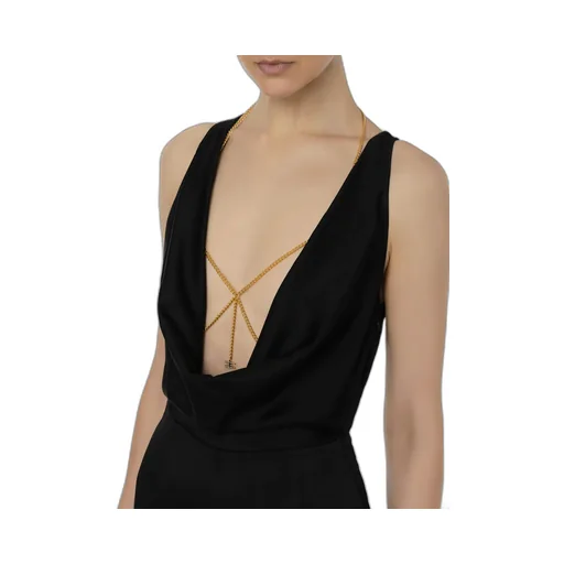 Elisabetta Franchi Cowl Neck Body-Chain Jumpsuit