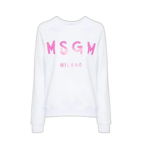 Msgm Logo-Printed Crewneck Sweatshirt