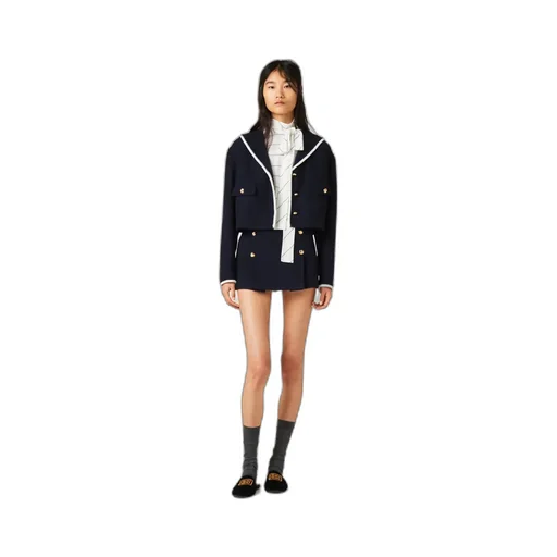 Miu Miu Pleated Blend Mini Skirt