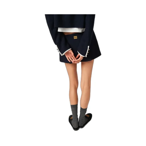 Miu Miu Pleated Blend Mini Skirt