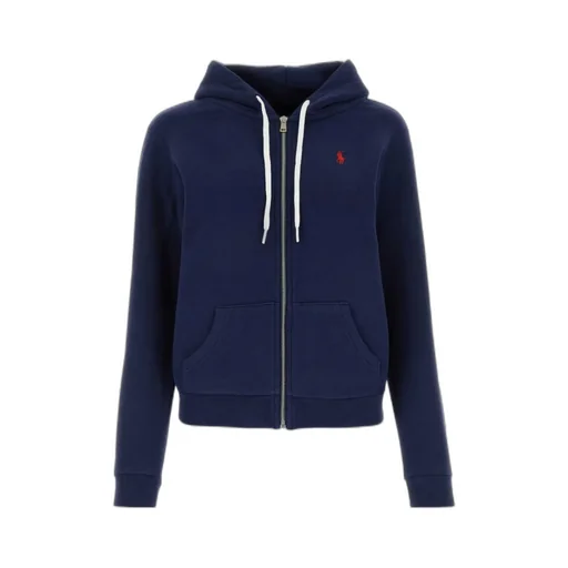 Polo Ralph Lauren Logo Embroidered Zipped Drawstring Hoodie