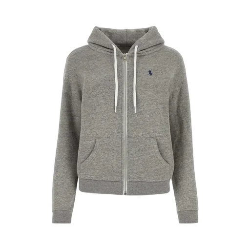 Polo Ralph Lauren Logo Embroidered Zipped Drawstring Hoodie