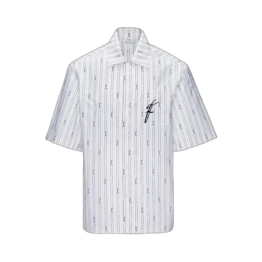 Salvatore Ferragamo Bowling Collar Short Sleeved Shirt