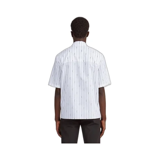 Salvatore Ferragamo Bowling Collar Short Sleeved Shirt