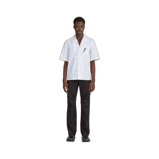 Salvatore Ferragamo Bowling Collar Short Sleeved Shirt