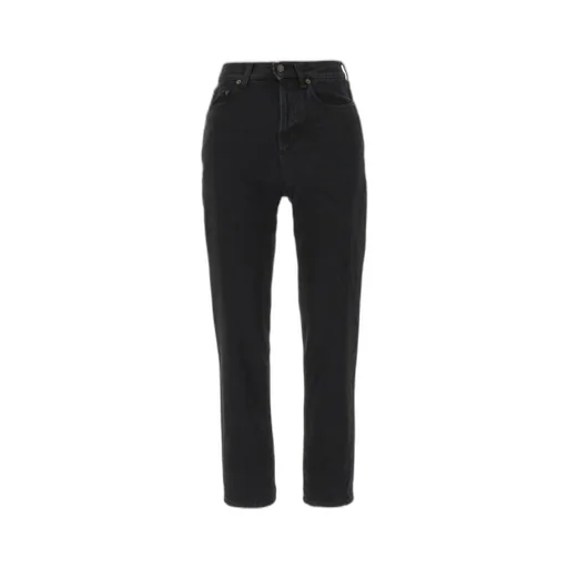 Saint Laurent Logo Patch Straight Leg Jeans