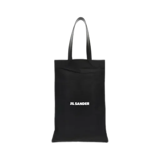 Jil Sander Logo-Print Large Open Top Tote Bag