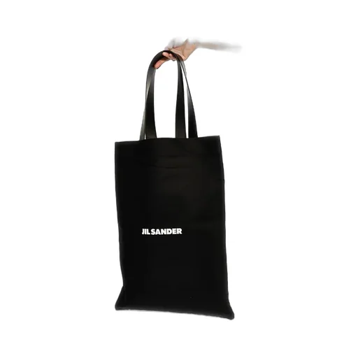 Jil Sander Logo-Print Large Open Top Tote Bag