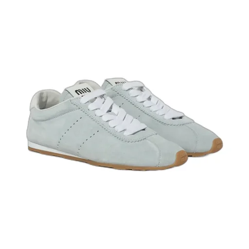 Miu Miu Logo-Printed Lace-Up Sneakers