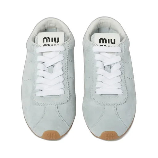 Miu Miu Logo-Printed Lace-Up Sneakers