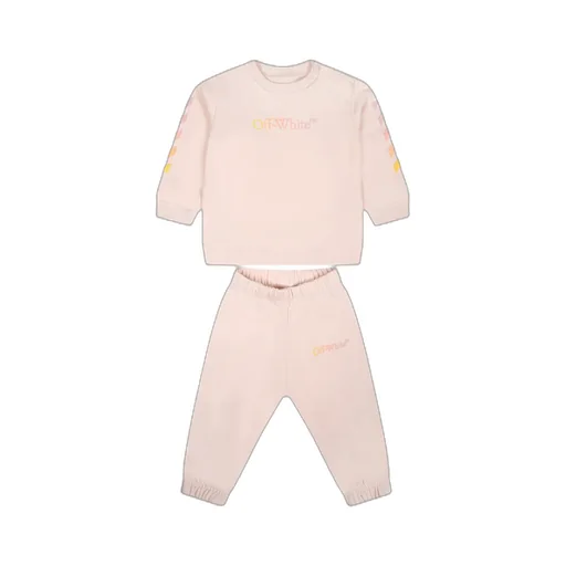 Off-White Kids Diag Stripe Printed Crewneck Tracksuit