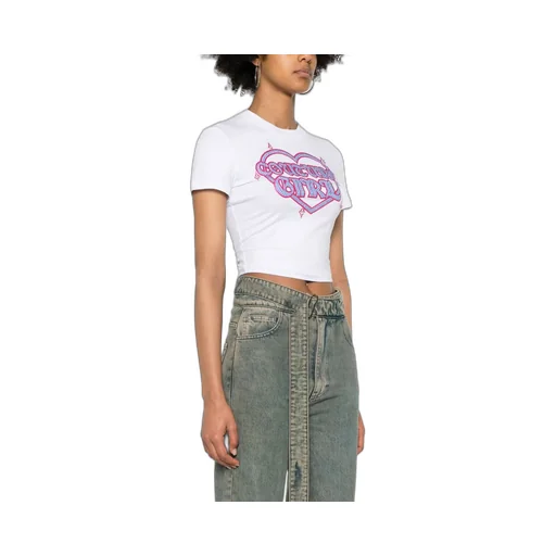 Logo-Print Cropped T-Shirt