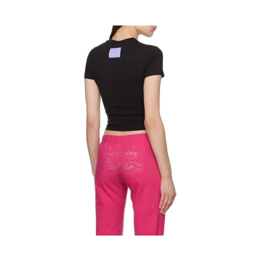 Crystal-Embellishment Logo-Print T-Shirt