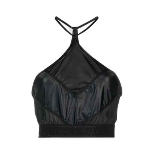Tulle-Panelled Crop Top