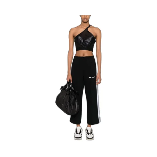 Tulle-Panelled Crop Top