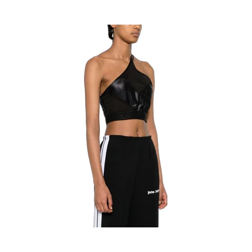 Tulle-Panelled Crop Top