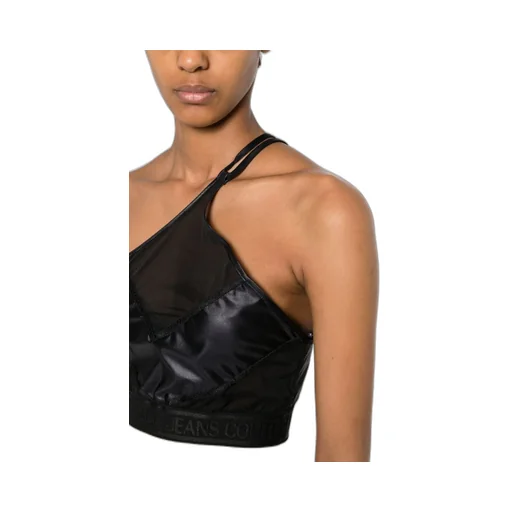 Tulle-Panelled Crop Top