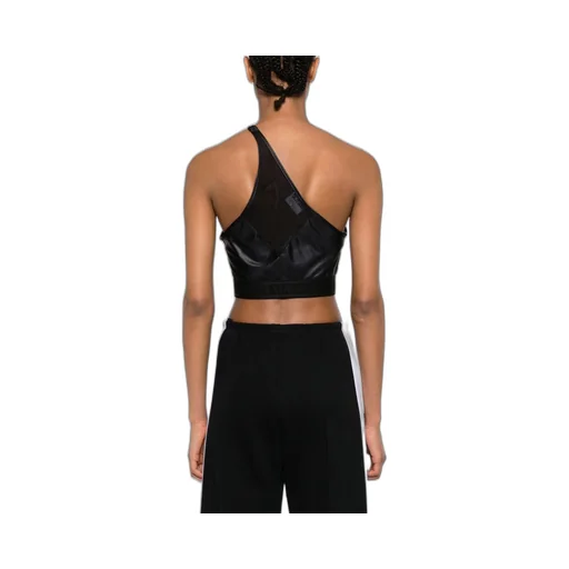 Tulle-Panelled Crop Top