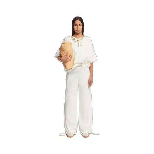 Belted Cotton Trousers