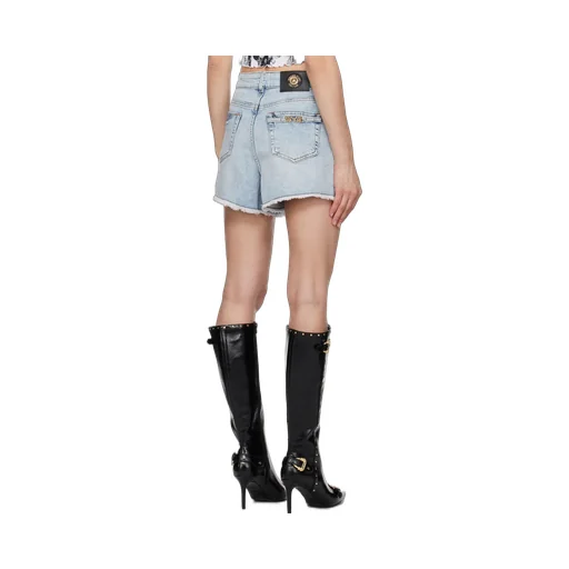 High-Rise Denim Shorts