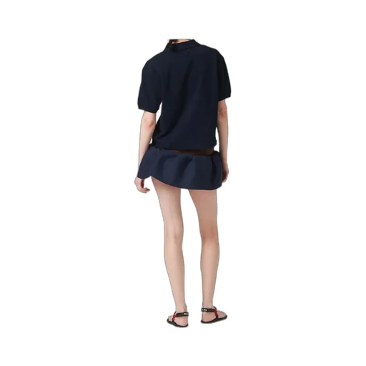 Miu Miu Logo-Embroidered Short-Sleeved Polo Shirt