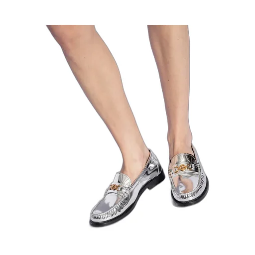 Versace Medusa Metallic Slip-On Loafers