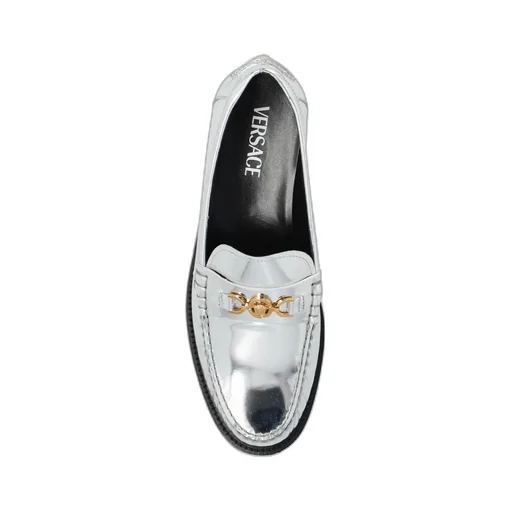 Versace Medusa Metallic Slip-On Loafers
