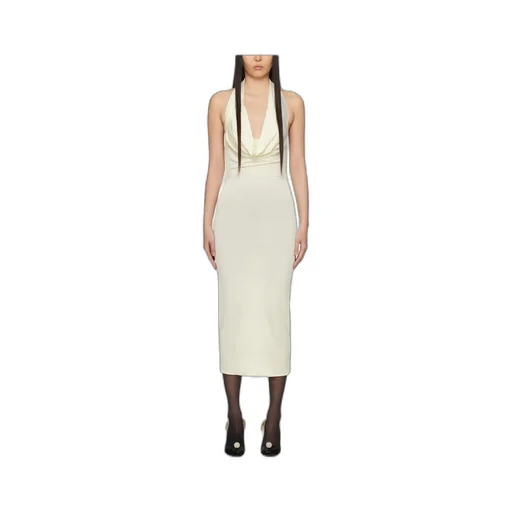 Sleeveless Dress With Drooping Collar