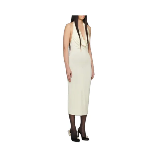 Sleeveless Dress With Drooping Collar