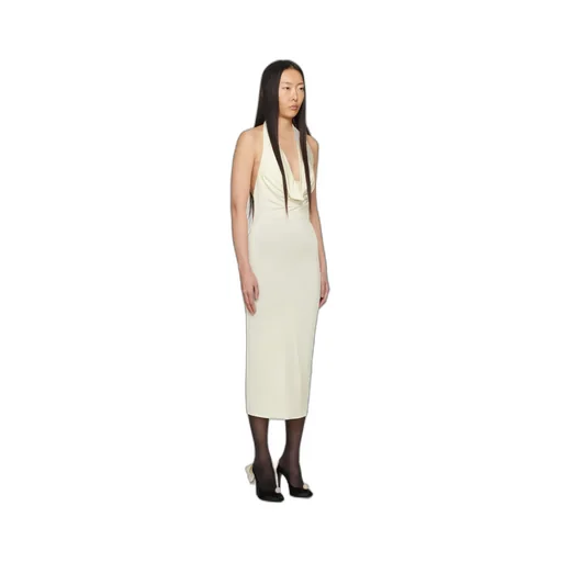 Sleeveless Dress With Drooping Collar
