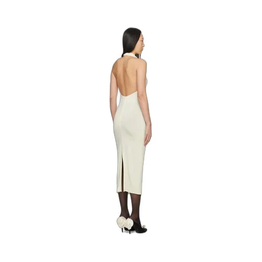 Sleeveless Dress With Drooping Collar