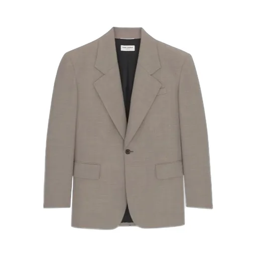 Saint Laurent Single-Breasted Oversized Blazer
