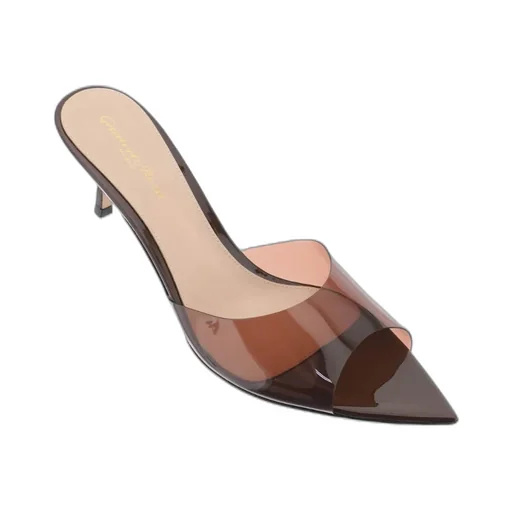 Gianvito Rossi Elle Pointed-Toe Mules