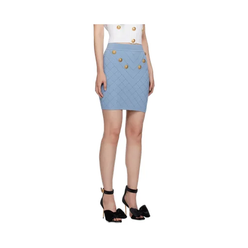 Pattern-Jacquard Miniskirt
