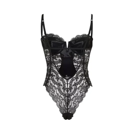 Wired-Cup Sheer Lace Bodysuit