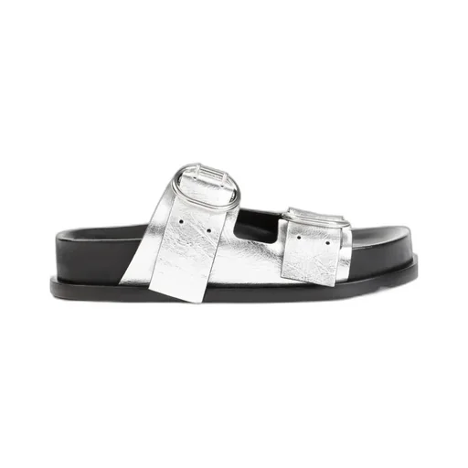 Jil Sander Double Buckled Slip-On Sandals