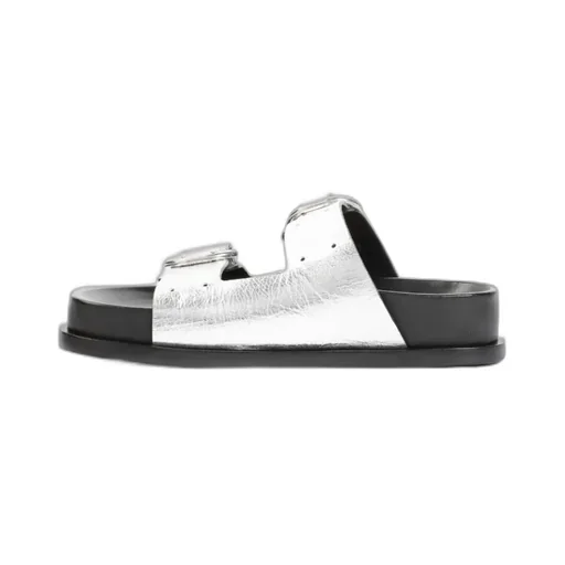 Jil Sander Double Buckled Slip-On Sandals