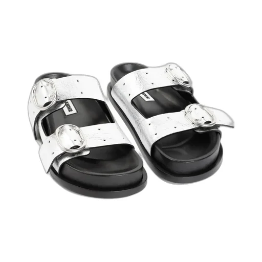 Jil Sander Double Buckled Slip-On Sandals