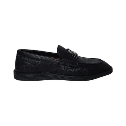 Dolce & Gabbana Logo-Plaque Almond Toe Loafers