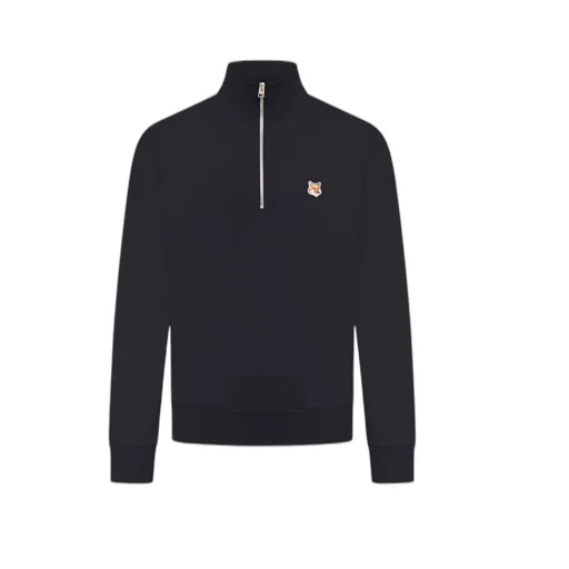 Maison Kitsuné Fox Head Patch Half-Zip Sweatshirt