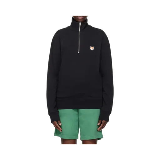 Maison Kitsuné Fox Head Patch Half-Zip Sweatshirt